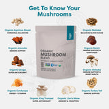 The Functionist Organic Mushroom Blend | Organic Mushroom Supplement Powder | 10 Mushroom Mix | Powerful Gut, Energy & Immune Mushroom Complex | Premium Mushroom Drink Powder - Vegan, Kosher, 2.12 Oz