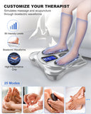 Creliver Foot Stimulator (FSA HSA Approved) with EMS TENS for Pain Relief and Circulation, EMS Foot Massager for Neuropathy, Electric Nerve Muscle Stimulator Machine with 8 Pads for Feet Legs