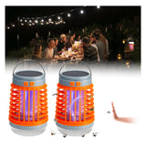 MozzGuard Mosquito Zapper, 2024 New Solar Outdoor Waterproof Mosquito Lamp, Portable Suitable for Home Garden, Camping, Picnic (2Pcs-Orange)