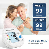 Maraawa Blood Pressure Monitors, Automatic Upper Arm Blood Pressure Machines for Home Use with Large Cuff Adjustable BP Machine for Adult Elderly BSX583 (White)