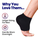 Moisturizing Socks for Men | Cracked Heel Treatment with Aloe Vera | Moisturizer Foot Callus Remover | Aloe Socks for Cracked Heels & Dry Cracked Feet | Lotion Infused Gel Heel Socks (XL - 3 Pairs)