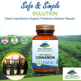 Pure Mountain Botanicals Cinnamon Capsules - Kosher Vegan Pills with 1000mg of Organic Cassia Cinammon Bark Supplement