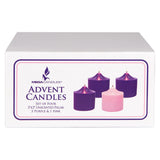 Mega Candles 4 pcs Unscented Christmas Advent Dome Top Pillar Candles, Hand Poured Wax Candles 3 Inch x 3 Inch, Holidays, Church, Decorations, Devotional, Celebration, Party & More