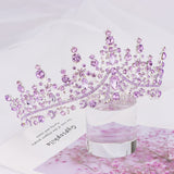 TOBATOBA Tiaras for Women, Purple Crystal Tiara Crowns for Women, Wedding Tiara for Bride Queen Crown, Royal Princess Quinceanera Headpieces for Birthday Prom Pageant Halloween Cosplay Accessories