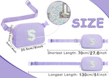 COSHAYSOO Lavender Belt Bag Crossbody Initial Fanny Waist Pack Small Monogrammed Birthday Christmas Gift for Preteen Tween Teenage Girls Age 8-10 Traveling Stuff Preppy Girly Things Letter S