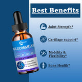 Glucosamine Chondroitin Liquid Drops 2000mg, Liposomal Glucosamine Chondroitin MSM, Chondroitin & Glucosamine Nutritional Supplements w/Turmeric Extract, Hyaluronic Acid, Quercetin & Bromelain