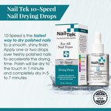 Nail Tek 10-Speed, Polish Drying Drops for All Nail Types, 0.5 oz, 2-Pack