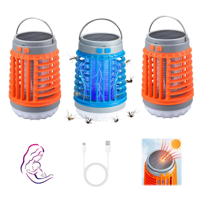 Buzzbug Mosquito Killer,2024 New Zaptek Mosquitoes Zapper, BuzzBlast,USB Charing and Solar,Great for Outdoor and Indoor (3Pcs)