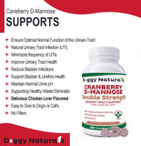 Cranberry D-Mannose for Dogs and Cats Urinary Tract Infection Support Prevents and Eliminates UTI, Bladder Infection Kidney Support, Antioxidant (Double Strength Tablet, 60 Count)
