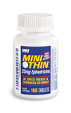 Mini Thin | Two-Way Action Caffeine Pills - High Speed Energy and Enhanced Stamina* - 205 mg Caffeine; 25mg Ephedrizine (100 Count Bottle)