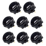 SANWA JLF-TP-8YT Joystick 8 pcs OBSF-30 Push Button Bundle Kit Color : Black - for Arcade Game 4 & 8 Way Adjustable, Compatible with Catz Mad SF4 Tournament Joystick S@NWA