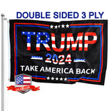 Trump 2024 Flag 3x5 Ft - 3 Ply Trump Flag 2024 Double Sided - Take America Back Flag - Bright Vivid Colors Donald Trump Flags 3x5 Outdoor - Indoor Outdoor Trump Banner - Trump Merchandise 2024