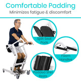 Vive Mobility Sit to Stand Lift Patient Transport Unit for Elderly - Transfer Device for Home Care Use, Disability Aid Product for Adults - Medical Equipment Lift Assist, Caregiver Supplies