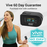 Vive Precision Pulse Oximeter - Oxygen Monitor Fingertip, Heart Rate Medical Grade Sensor LED Display - Accurate Finger Meter For Saturation SpO2, Lanyard & Batteries Included - FSA/HSA Approved