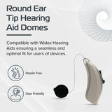 Widex Compatible Round Ear Tip Hearing Aid Domes, Pack of 10 Two Vent Domes