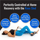 KneeSled™ Best choice after knee replacement surgery increases range of motion, stretches knees, hips & hamstrings, improving mobility and flexibility leg exercise great for working out knee pain