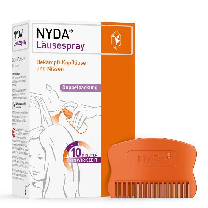 NYDA lice spray: Reimbursable head lice treatment for children and adults, 2x50 ml