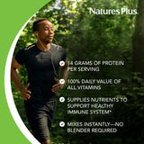 Natures Plus SPIRU-TEIN - Chocolate Peanut Butter - 1.2 lbs, Spirulina Protein Powder - 17 Servings