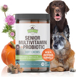 STRAWFIELD PETS 2-pack LOT Strawfield Senior dog Multivitamin + Probiotic 120 Soft Chews 12/2022