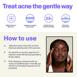 Curology Acne Cleanser, Gentle Clearing Face Wash, Benzoyl Peroxide Treatment for Acne Prone Skin, Milky Gel Texture, Fragrance Free, 5.07 fl oz (Pack of 2)