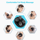 Portable Electric Scalp Massager,IPX7 Waterproof Cordless Scalp Massager w/ 5 Kneading Modes & 100 Nodes, for Scalp Stress & Pain Relief, Ideal Gifts for Women, Men, Pets(Black- Magnetic Charging)