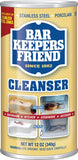 Bar Keepers Friend Powder Cleanser (2 x 12 oz) Multipurpose Cleaner, Stain & Rust Remover for Bathroom, Kitchen & Outdoor Use on Stainless Steel, Aluminum, Brass, Tile, Ceramic, Porcelain & More