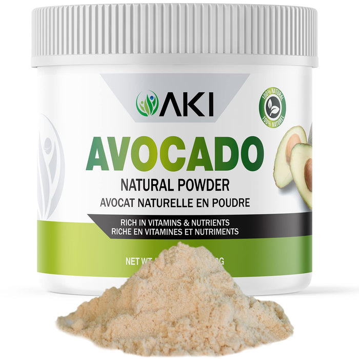 AKI Avocado Superfood Powder (6oz/170g) - Rich in Nutrients, Vitamins, Omega 3 & Antioxidants | Ideal for Smoothies, Yogurt or Milkshake Popsicles - Vegan & GMO