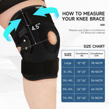 Plus Size Knee Brace XL-8XL,Stable Support of The Decompression Knee, Effective Relief of ACL, Arthritis, Tendinitis Pain, Adjustable Compression Band, Suitable for Men and Women (3XL-4XL)