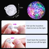 ZGWJ 100PCs Mini Led Lights,Flash Led Balloons Light up Balloons for Party Decorations Neon Party Lights for Paper Lantern Easter Eggs Birthday Party Wedding Halloween Christmas Decoration