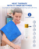 Comfytemp Heating Pad for Back Pain & Cramps Relief - FSA HSA Eligible Electric Heating Pad with 9 Heat Levels, 11 Timers Auto Off, Stay on, XL Heat Pad for Hot Therapy, Machine Washable (12"x24")