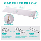 SLIGUY Queen Size Bed Wedge Pillow Headboard Pillow Mattress Wedge Bed Gap Filler Fill The Gap (0-7") Between Your Headboard and Mattress for Sleeping Backrest Pillow（White 60"x10"x6"）