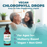 Chlorophyll Liquid Drops for Immune Support | Liquid Chlorophyll Drops | Energy Boost | Skin Care Supplement | Natural Deodorant | Vegan | Non-GMO | Gluten Free | 2 Fl Oz | 2 Pack