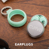 CURVD Premium Carrying Case - Durable Travel Keychain Container, Small Waterproof Holder for Earplugs, Pills, Coins Compatible with Loop, Eargasm & Vibes, or Compact Mini Purse Pill Box Container