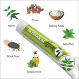 Herbodent® NEEM 7 in 1 Toothpaste-Organic Herbs-Neem, Black Seed & Xylitol for Anti Cavity-Cardamom & Mint for Taste & Freshness-Baking Soda for Excellent Cleaning-No Fluoride, No Paraben -6.53Oz (4)