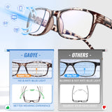 Gaoye 5-Pack Reading Glasses Blue Light Blocking,Spring Hinge Readers for Women Men Anti Glare Filter Lightweight Eyeglasses (5-pack Leopard, 1.5)