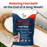 Muscle Relief Foot Soak with Epsom Salts - All Natural Salts for Post Workout Recovery - Softens Calluses - Soothes Sore & Tired Feet, Foot Odor Scent, Spa Pedicure Made in USA - 16oz (Pack of 1)