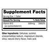 Twinlab B-12 Dots - Energy Production Support Supplements with Vitamin B12-500 mcg, 250 Tablets (2 Pack)