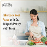 Dr. Killigan's Premium Pantry Moth Traps with Pheromones Prime, Indian Meal Moth Traps for House, How to Get Rid of Moths in House (6 Count, Blue)