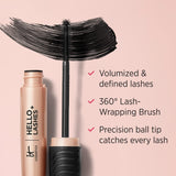 IT Cosmetics Hello Lashes+ Volumizing Mascara & Lash Serum - Easy-to-Remove Formula - With Biotin, Argan Oil & Jojoba Oil - 0.28 fl oz