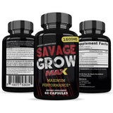 Savage Grow Max 1600MG Advanced Men's Heath Formula 60 Capsules