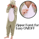 COSUSKET Snug Fit Unisex Adult Onesie Pajamas, Flannel Frog Cosplay Animal One Piece Halloween Costume Sleepwear Homewear