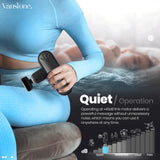 Vanstone Mini Massage Gun with Heat Therapy Attachment Head - Handheld Deep Tissue Massager - Compact & Portable Percussion Therapy for Muscle Recovery - 5 Massage Heads & Carry Case