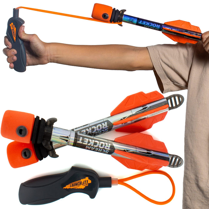 Toy Rocket Launcher for Kids: Outdoor Toys Slingshot - Best Gifts for Boys - Fun Gifts for 8 9 10 11 12 13 14 Year Old Boys + Teen Boy Gift Idea & Cool Boys Toys Age 8-10 & Teen Stocking Stuffers Gift