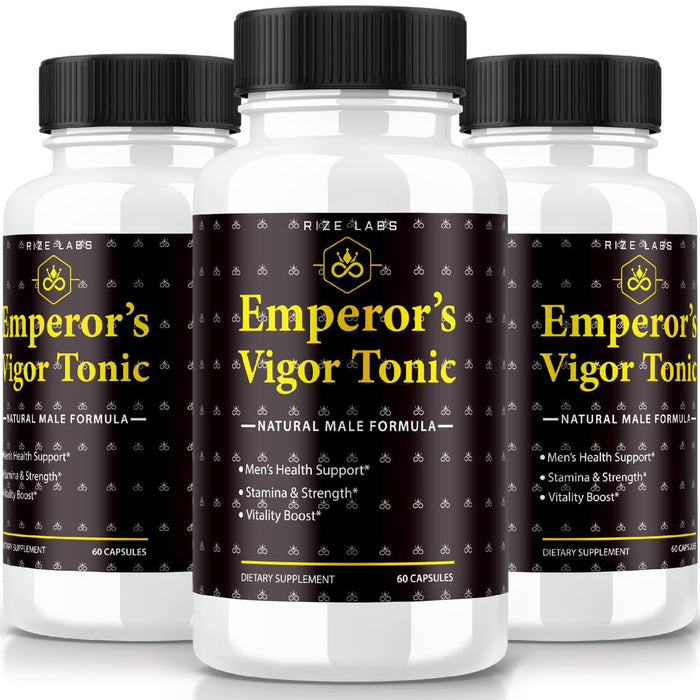 (3 Pack) Emperor's Vigor Tonic for Men, Emperor's Vigor Tonic All Natural Dietary Supplement to Improve Performance, Emperor's Vigor Tonic Capsules to Promote Stamina and Energy (180 Capsules)
