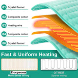 Heating Pad-Electric Heating Pads for Back,Neck,Abdomen,Moist Heated Pad for Shoulder,Knee,Hot Pad for Pain Relieve,Dry&Moist Heat & Auto Shut Off(Light Green, 12''×24'')
