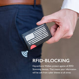 Hayvenhurst Reinvented Design Men's Wallet - Slim, Minimalistic & Seamless, Blocks RFID Scanners, Holds 12 Cards & Has a Money Clip (Patriot)