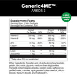 GENERIC4ME AREDS 2 SoftGels, 500 mg Vitamin C, 400 IU Vitamin E, 10 mg Lutein, 2 mg Zeaxanthin, 80 mg Zinc, 2 mg Copper - Supports Eye Health - 120 Mini SoftGels