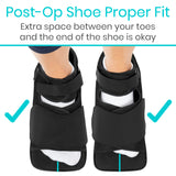 Vive Post Op Shoe - Lightweight Medical Walking Boot with Adjustable Strap - Orthopedic Recovery Cast Shoe for Post Surgery, Fractured Foot, Injured Toes, Stress Fracture, Sprains - Left or Right Foot