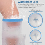 Allhercom Waterproof Extra Wide Leg Cast Cover for Shower-Reusable Cast Shower Bag Sleeve for Plus Size Adult Foot, Sealed Watertight Extra Wide Cast Protector for Surgery Foot, Ankle, Knee Burns-XL