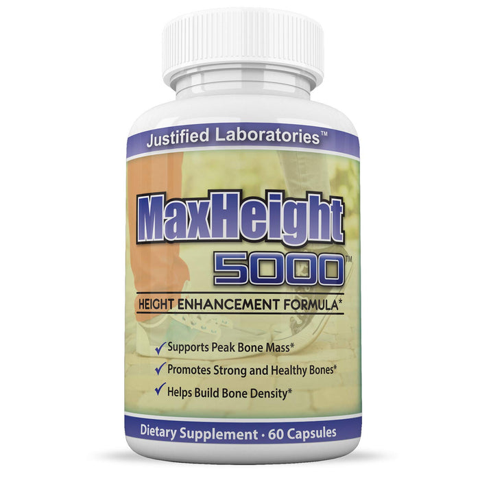 Justified Laboratories MaxHeight 5000 Height Enhancement Bone Growth Formula 60 Capsules